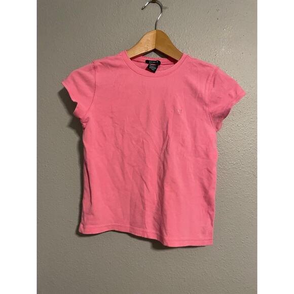 Vintage GAP Juniors Baby Tee XXL Pink Butterfly Embroidered Stretch Cropped 2003 - Picture 1 of 8